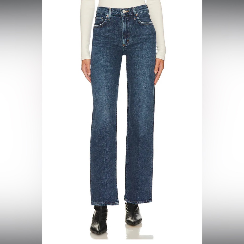 AGOLDE Harper Mid Rise Straight Jeans Tempo
